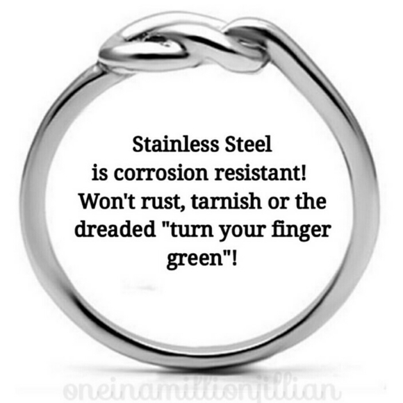 Stainless Steel Love Knot Ring - Gold or Silver - Picture 6 of 8